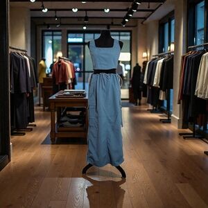 Robin's Egg Blue Sleeveless Crop Top w/Maxi Cargo Skirt Set